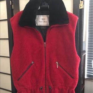 Plush fleece zippered vest